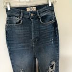Free People  Jeans High Rise Distressed Skinny Button Fly 26 Photo 1