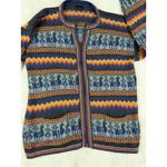 Arconi's Alpaca Wool Blend Cardigan Sweater Aztec Southwestern Style Size M Blue Size M Photo 7