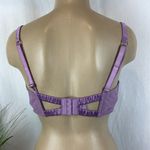 Victoria's Secret Victoria’s Secret Lavender Sheer Unlined Underwire Lace Balconette Bra 36DD Photo 2