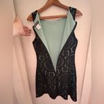 Paper Dolls Paper Doll size 7 dress with mint green sheath dress and black overlay. Photo 6