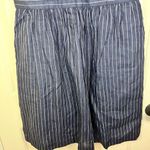 Ivy +‎ Blue Womens Linen Pinstripe Knee Length Dress Blue White Size 10 Career Photo 6