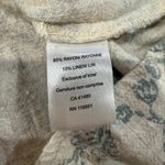 Gentle Fawn Floral Linen Blend ButtonDown Mini Babydoll Dress Womens Small Cream Photo 4