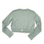 NWT Alo Elite Long Sleeve Top in Sage Pullover Crop Fleece Sweatshirt M Green Size M Photo 3
