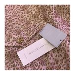 Charter Club  Leopard Print Jacket Size S P Metallic‎ Gold 100% Linen Top NEW Photo 12
