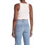 Topshop Thinking of Fries Lace Trim Crop Top Light Pink size 8P Photo 3