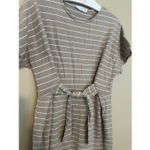 Lush Clothing Lush Brown And White Striped Dress Woman’s Size Medium Photo 2