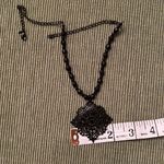 3 necklaces in black, black and gold, black and white colored EUC Photo 10