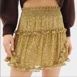Urban Outfitters  Leopard Print Jessa Chiffon Smocked Ruffle Mini Skirt Medium Photo 6
