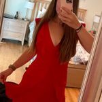 BCBGMAXAZRIA Red Ruffle Dress Photo 4