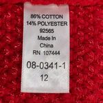 Jessica London RED CROCHET KNIT CARDIGAN STYLE VEST SIZE 12 Photo 4