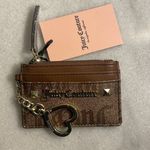 Juicy Couture wallet chestnut chino hang around card case brown gold hardware OS Photo 0