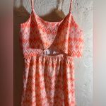 Takara  Vibrant Orange Geometric Maxi Dress Photo 8