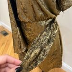 ZARA TRF Gold Wrap Mini Dress Photo 6