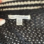 American Eagle  Black/White Button Front Crochet Knit Cardigan Women's XS Photo 3