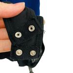 Socialite Women's Blue Black Lace Trim Sleeveless Bodysuit Racerback Small Photo 9