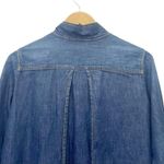 Soft Surroundings Peggy Distressed Denim Blue Blouse Shacket Topper Size Small Photo 5