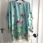 Natori  Swim Cover-Up Tunic Short Sleeve Fish Reef Ocean  Size S Photo 3