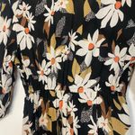 Angie  Black Floral Long Sleeve Dress Photo 7