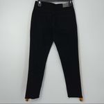 MIA CARMAR BLACK WITH YELLOW STRIPES STRETCH SIDE ZIP CROPPED JEANS SIZE 25 Photo 1