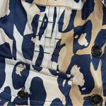 Diane Von Furstenberg  Silk Tompskins Leopard Utility Cargo Pocket Blazer Jacket Photo 2