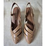 Aerosoles Brand New In Box Carmel Brown Leather Wedge Heel Sandals Shoes Size 9M Photo 1