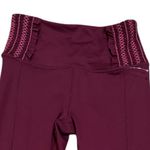 Free People MOVEMENT GODDESS-IN-ME BERRY BURGUNDY SMOCK RUFFLED HI RISE LEGGINGS Photo 4
