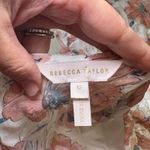 Rebecca Taylor  silk mini floral bridal ruffle cinched‎ dress balloon sleeve 12 Photo 11