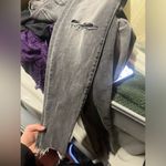 American Eagle  Next Level Stretch grey black distressed skinny jeans raw hem Photo 5