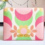 Miu Miu Limited Edition Floral Compact Leather Wallet Photo 0