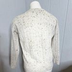 Madewell  Cream Speckled Button Sweater Photo 4