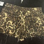 Nasty Gal , denim leopard print shorts Photo 2