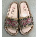 Melissa  Pink Women's Beach Pixel Floral‎ Pool Slide Sandals Size US 7 Photo 2