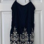 Andree Blue Navy Blue Romper with Cream Detailing Photo 0