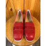 Donald Pliner  7.5 M Women's Garnet RED Suede Patent Mixed Media Flats Photo 1