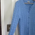 Ll bean cotton cableknit cardigan Blue Size M Photo 5