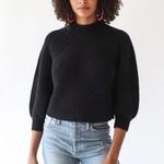 Apiece Apart cotton and cashmere merel funnel neck sweater in black NWT Photo 0