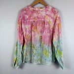 Anthropologie Pilcro Top Women’s Small Multi Color Ombré Floral Blouse Bohemian Photo 4