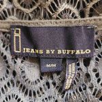 i Jeans by Buffalo Green Crochet Top with Fringe Size Medium Crochet Fringe Top Photo 6