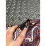 Theory Silk Paisley Dress 6 Sleeveless Mini Silk + Leather BRINDINA Shift Dress Photo 5