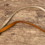 None Skinny Brown Perforated Belt Size Small Photo 0