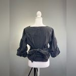Streetwear Society SALE! Black Boutique Striped Wrap Blouse Size S NWT 2 Photo 1