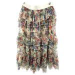 Beulah Style Floral Mesh Tiered Ruffle Skirt L NWT Romantic Cottagecore Photo 6