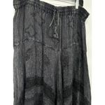 Papillon Vintage Stone Wash Embroidered Midi Skirt Large Black Witchy Dark Fairy Photo 1