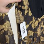 12th Tribe Dress Marissa Gold Black Floral Mini Dress Gothic Whimsigoth Wedding Photo 7