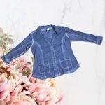 Anthropologie  Top Parsley & Sage 100% Cotton Top Blue Sz Medium Petite Photo 1