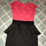 Casual dress pink and black business dress Photo 1