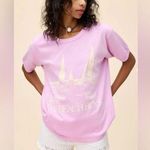 Daydreamer NWT  beach boys good vibrations oversized ringer Tee faded lilac L Photo 0