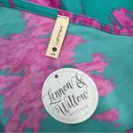 Tyche NWT  One Shoulder Maxi Dress Turquoise Blue Pink Splatter Pattern Medium Photo 6