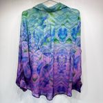 Decree Vintage Y2K Sheer Pastel Watercolor Long Sleeve Blouse Flowy Ethereal XL Photo 1