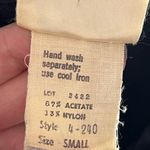 American Vintage Vintage 70s Black Satin long sleeve Blouse chic retro neutral minimalist Photo 6